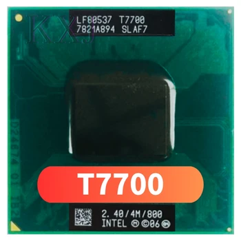 Intel Core 2 Duo T7700 SLA43 SLAF7 2,4 GHz-es kétmagos kétszálas CPU processzor 4M 35W foglalat P