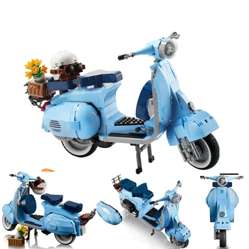ÚJ Városi lányok Római ünnepi Vespas 125 motorkerékpár építőelemek Építőelemek Építőelemek Műszaki alkotók MOTO 10298 Modell játékok gyerekeknek ajándék