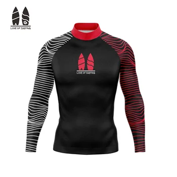 2023 Új szörfingek Professional férfi upf 50+ hosszú ujjú kiütésvédő úszó strandruházat fürdőruha UV napvédő ing