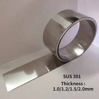 1Méter szélesség 30mm Vastagság 1.0 / 1.2 / 1.5 / 2.0mm SUS301 rozsdamentes acél fólia szalaglemez öv