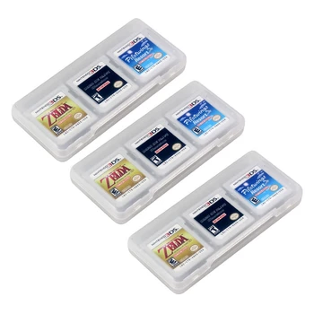 3X Clear 6 In 1 Game Card tároló tok kazetta doboz Nintendo 3DS XL LL NDS DSI készülékhez