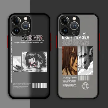 Támadás a Titan Eren Jaeger ellen Tok Apple iPhone 12 Mini XR 11 Pro 13 8 Plus SE XS X 15 Pro 14 Pro Max 7 6S lökhárító puha borításhoz