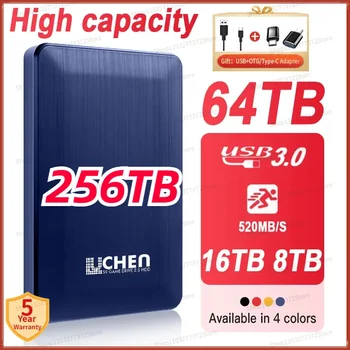 2024 256 TB eredeti külső merevlemez Külső állapot hordozható SSD meghajtó Nagy sebességű tároló mobil merevlemez PC-hez / Mac-hez / telefonhoz