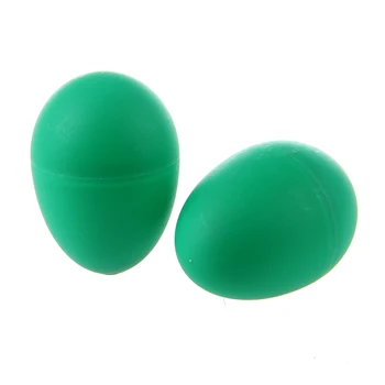 2 műanyag zöld tojás Maraca csörgők shaker ütőhangszerek gyerek zenés játék