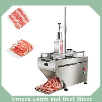  Automatikus fagyasztott húsvágó gép Hússzeletelő berendezések Birka sertéshús vágó gördülő berendezés