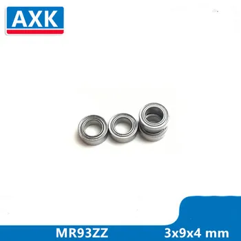 AXK 10Pcs MR93ZZ 3x9x4 mm Mélyhornyú golyóscsapágy Miniatűr csapágy Nagy minőségű MR93Z MR93