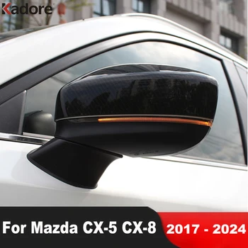 Mazda CX-5 CX5 KF CX-8 CX8 2017-2023 2024 Carbon autó visszapillantó tükör burkolat burkolat oldalsó szárny tükrök sapkafedelek tartozékok