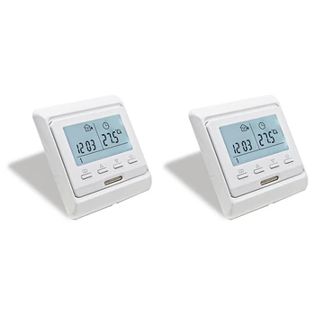 2X 16A 230V LCD programozható meleg padlófűtés Szoba termosztát hőszabályozó hőmérséklet-szabályozó kézikönyv mechanikus