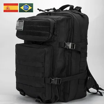 30L 50L taktikai hátizsák zászlófolttal Férfi Női Sport Trekking Vadászat Nylon hátizsák utazás Katonai túra horgásztáska