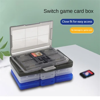 Basics Game Storage Case 4/8/12grid hordozható játékszervező Utazó ajándék kiegészítők mágneses zárással Játéktok Switch