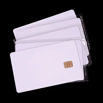 5Pcs fehér érintkező Sle4428 chip Smart IC üres PVC kártya SLE4442 chippel Üres intelligens kártya Contact IC kártya biztonság