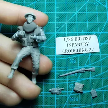 1/35 Gyanta modell figura GK, brit katona, Összeszereletlen és festetlen készlet