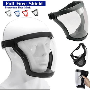 Safety Full Face Shield átlátszó maszk mocskokkal Olajfröccsenésálló szemhéj Párásodásgátló fejfedő arcvédő munkavédő szemüveg