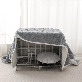 Vízálló hosszú plüss meleg kutya takaró Több funkcionális macskaszőnyeg kisállat meleg alvás háziállatoknak Mosható kutyák ágytakarója