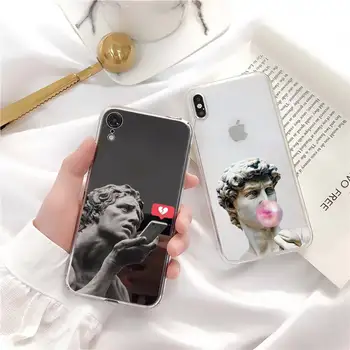David Michelangelo Medusa római szobor Telefontokok iPhone 13 11 12 pro XS MAX 8 7 6 6S Plus X 5S SE 2020 XR tok