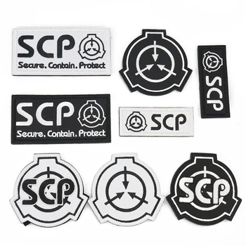 SCP Alapítvány Szervezet logója Természetfeletti szimbólum Hímzőfolt Kültéri katonai karszalagok jelvény Tépőzár és hurok