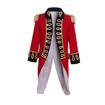 A botrányos hölgy cosplay jelmez Richard Worsley Vörös kabát George Bisset kapitány egyenruhája 1770-es évek gyarmati kabátja