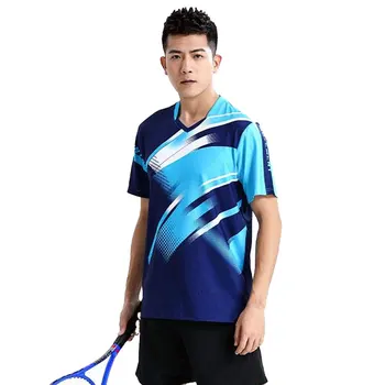 New Badminton Quick Dry Gym Férfi rövidnadrág Tenisz asztal Pingpong Póló Futóedzés Mezek Golf csapat Sportruházat Pólók