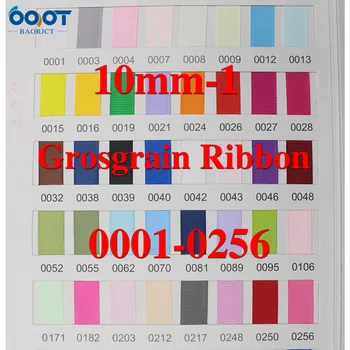 Egyszínű Grosgrain színes szalagok, 10Yards 10MM 22112-10MM-1 csokor ajándékcsomagolás DIY kézzel készített anyagok