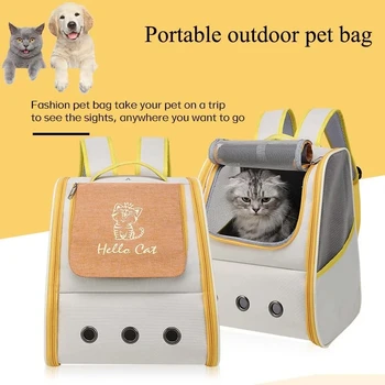 Pet macska hordozótáska lélegző hordozható macska hátizsák kültéri kis kutya szállító táska macska hátizsák hordozók párnával