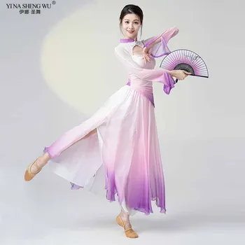 Új klasszikus táncruhák hastánc jelmezek Női slim fit felső szoknya női tánc előadás ruházat Kínai táncnadrág