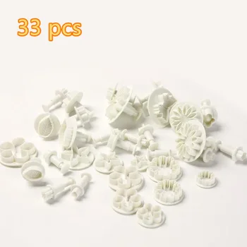 33 db Műanyag bélyegek nyomtatáshoz DIY agyag kerámia Nyomdai blokkok Agyag szerszámok Levél / Virág / Pillangó / Csillagok ZXX9178