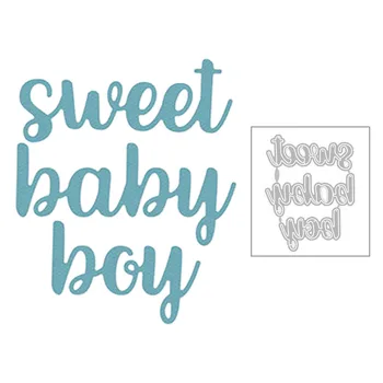 2020 Új Sweet Boy angol szó Fémvágás meghal Vágva DIY dekorációhoz Album üdvözlőlap Papír scrapbooking Nincs bélyeg