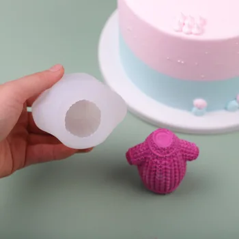 2023 Új baba pulóver illatos gyertya szilikon forma DIY sütőtorta gyermek pulóver penész gyertyakészítő kellékek
