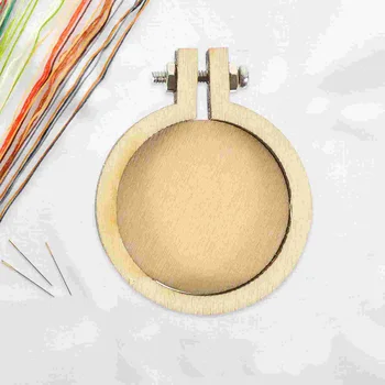 Mini hímzőkarika Fa kis keresztöltéses karika Apró gyűrű hímzés kör keresztező öltéskeret DIY medál