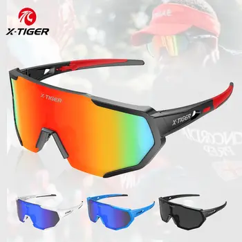 X-TIGER kerékpáros polarizált szemüveg UV400 védő kültéri sport napszemüveg MTB PC kerékpáros felszerelés