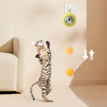 Behúzható macskák játék kötél vicces macskák ugrató játék macskák macskák beltéri gyakorlat visszahúzható állítható plüss- ping-pong