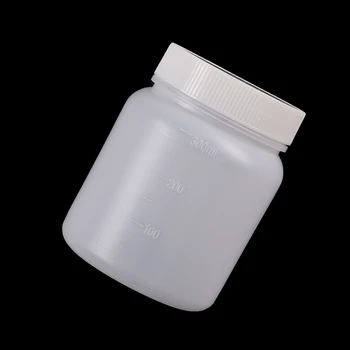1PC 300 ml-es műanyag tároló palack vegyi folyékony injekciós üveg reagenshez laboratóriumi ellátás üres széles szájú műanyag palack