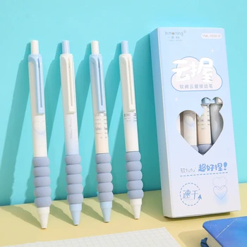 4db Blue Love Gel Pens Set Soft Touch Holding 0,5 mm-es golyósfekete színes tinta íráshoz A7428