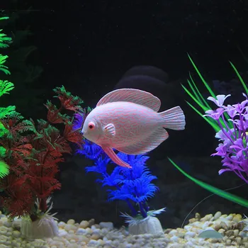Legjobb ár szilikon akvárium mesterséges izzó trópusi hal dekoráció haltartály világító tündérhal páva hal dísz