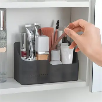 Forró műanyag kozmetikai rendszerező fürdőszobai komódhoz Hálószoba tartós sminkrendezők Tároló tálca smink szervező doboz