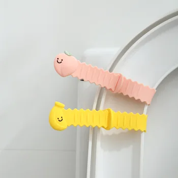 Aranyos WC ülőke emelő szilikagél anyag rajzfilm gyümölcs alakú WC-fedél emelő Nyakkendő típus hordozható fogantyú modulok otthoni használatra