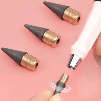 HB utántöltő Tinta nélküli hegycsere toll 0,5 mm-es fej tinta nélküli tollhoz Könnyen írható univerzális örök ceruza