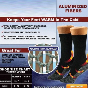 5-1Párok Téli önmelegítő zokni Hőfűtéses zokni Puha, rugalmas vastagodású csúszásgátló zokni nőknek Férfi kültéri sícső zokni