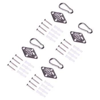 4 Készletek függőágy hinta szék forgatható Függő horog Rögzítő hardverkészletek rozsdamentes acél